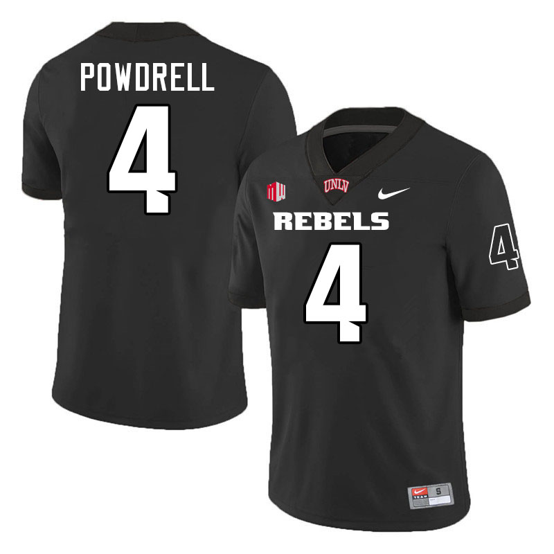 UNLV Rebels #4 Andrew Powdrell College Football Jerseys,Uniforms-Black UNLV Rebels #4 Andrew Powdrell College Football Jerseys,Uniforms-Black